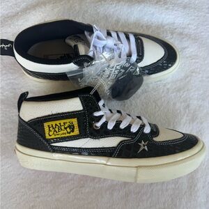 Vans Kids Half Cab Black White Sneakers